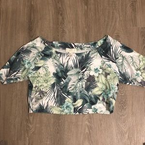Tropical Green Crop Top